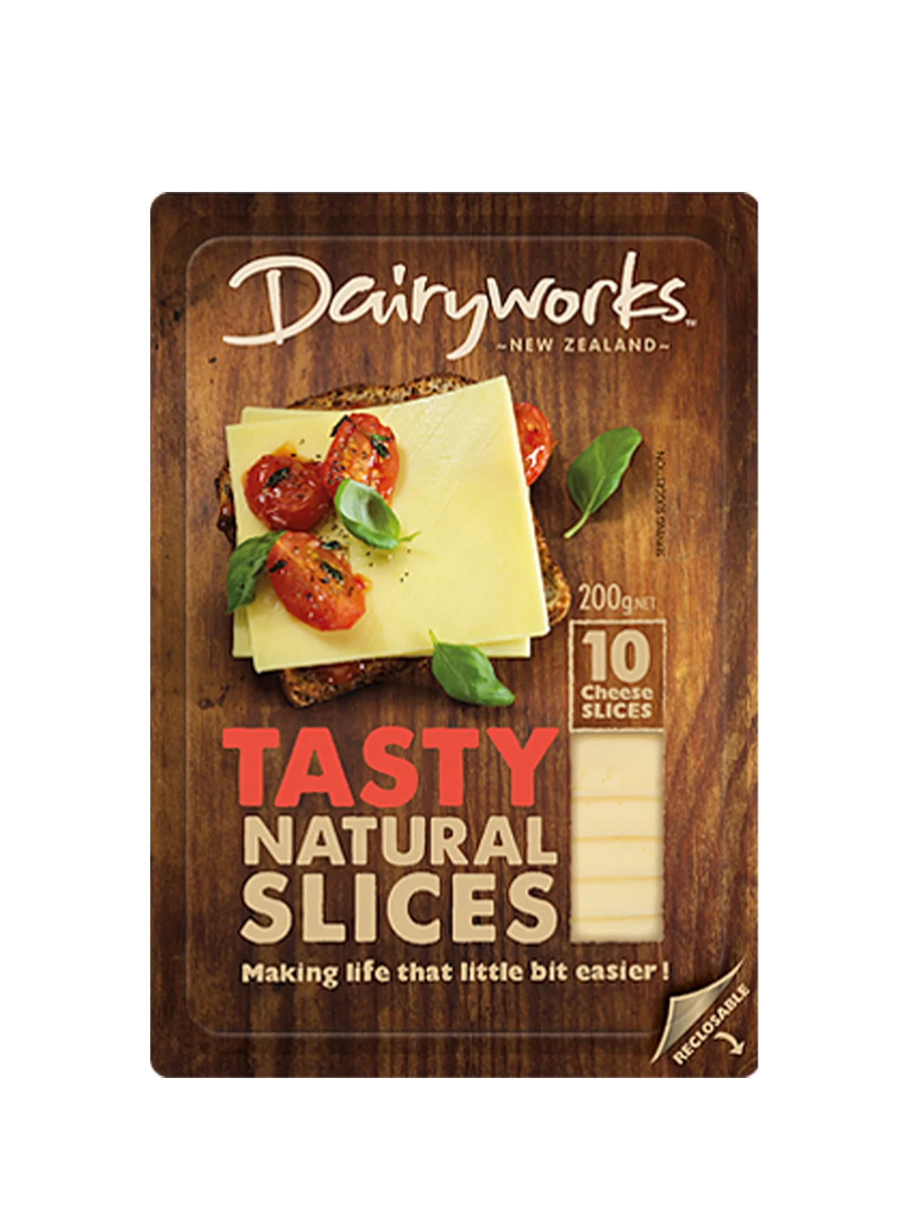 DAIRYWORKS TASTY NATURAL SLICES 200G
