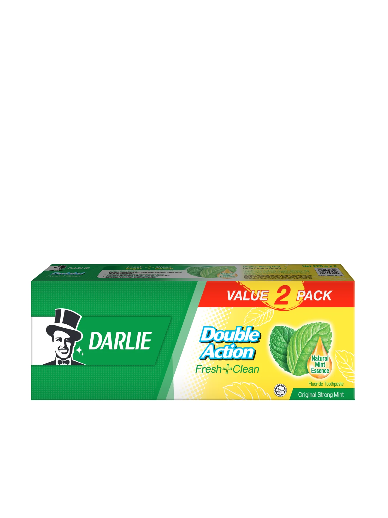 DARLIE DOUBLE ACTION TOOTHPASTE STRONG MINT 200GX2 - Image 2
