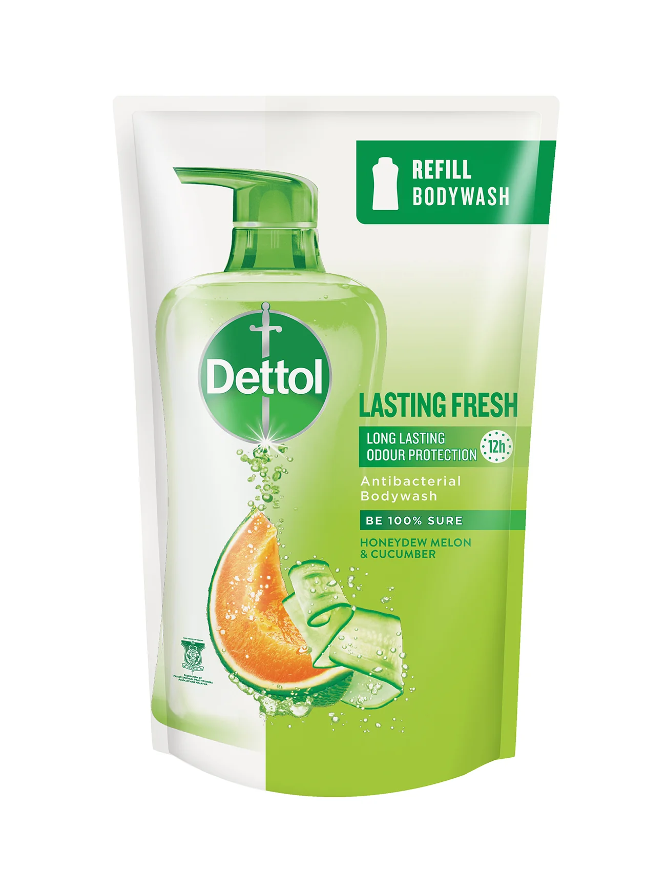 DETTOL SHOWER GEL REFILL LASTING FRESH 800ML