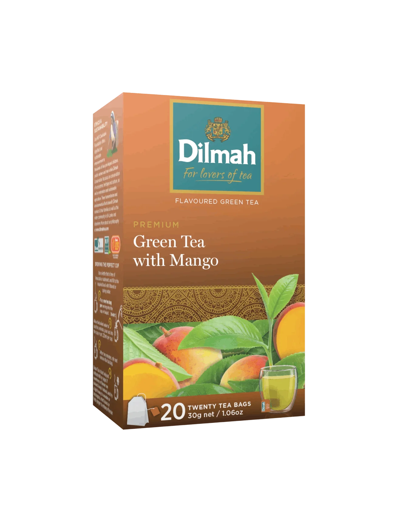 DILMAH GREEN TEA WITH MANGO 20S