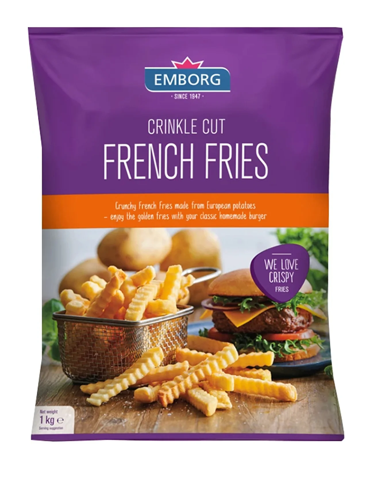 EMBORG FRENCH FRIES-CRINKLE CUT 1KG - Image 2
