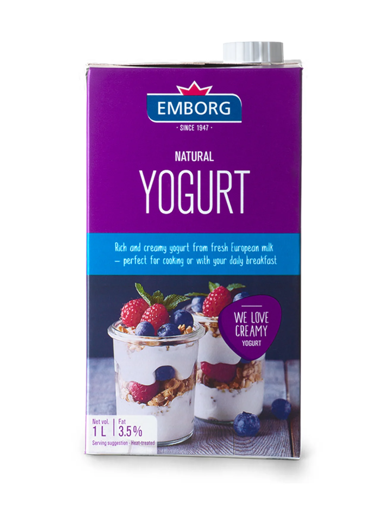 EMBORG NATURAL YOGHURT 1L - Image 2