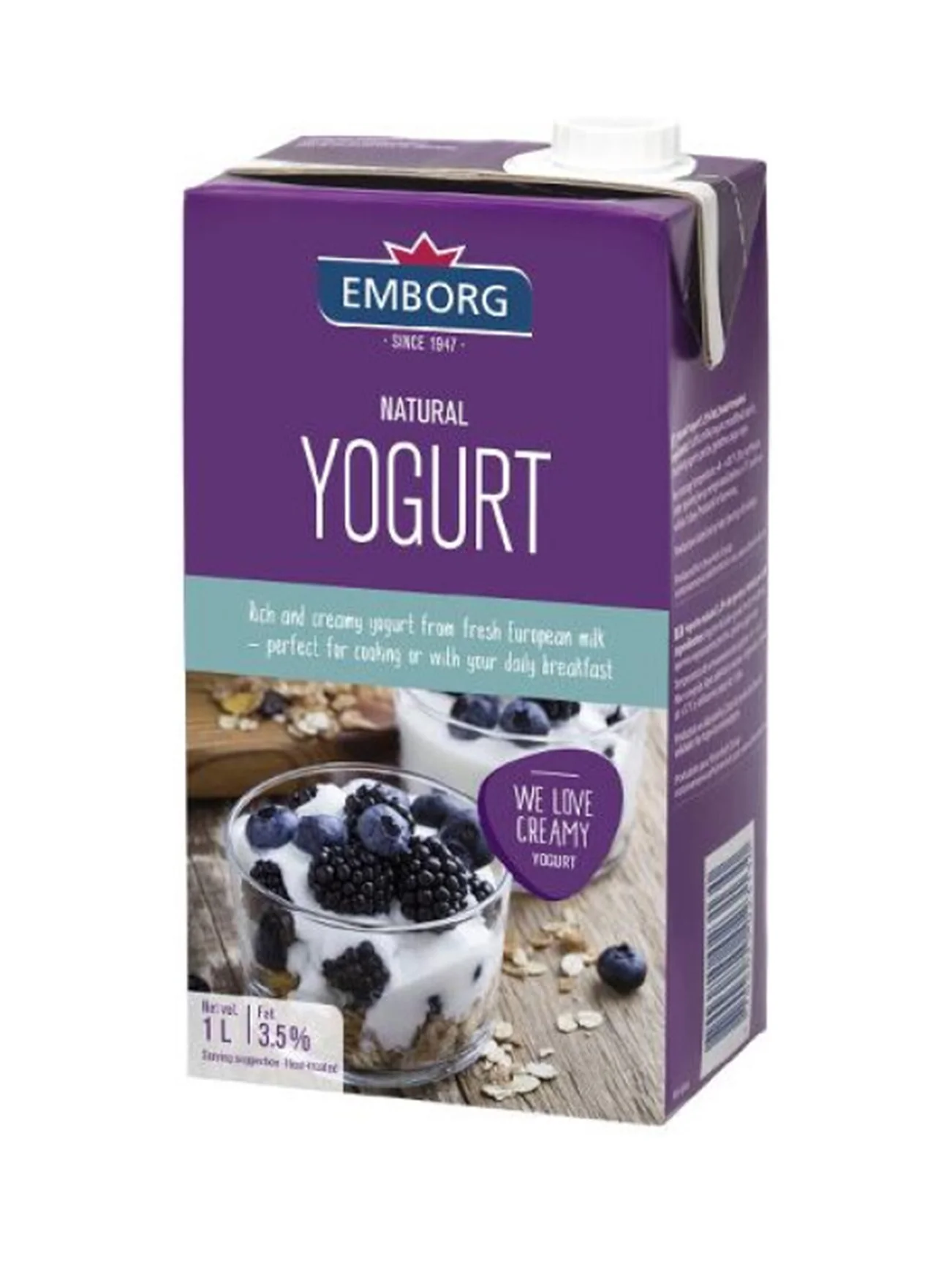 EMBORG NATURAL YOGHURT 1L - Image 3