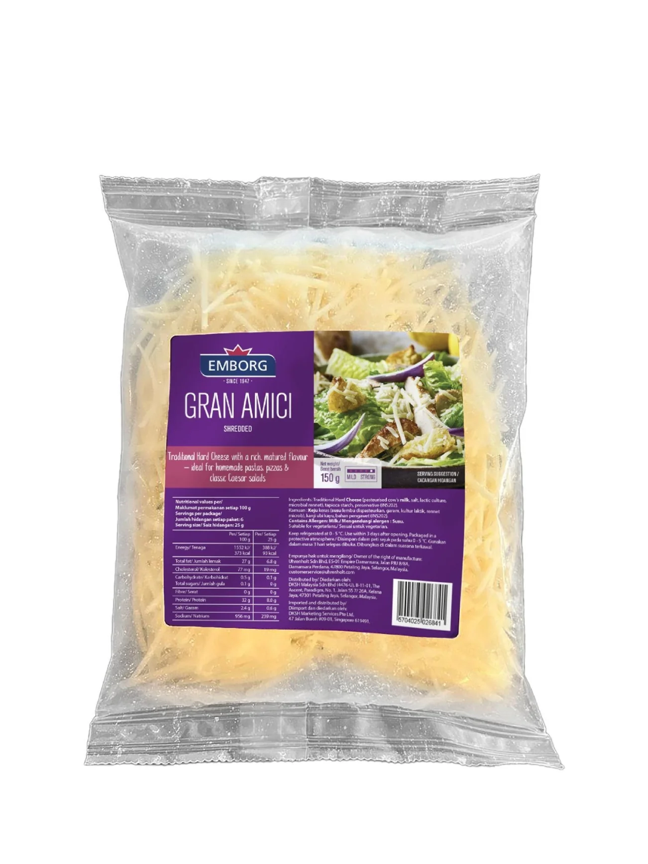 EMBORG PARMESAN SHREDDED 150G - Image 3