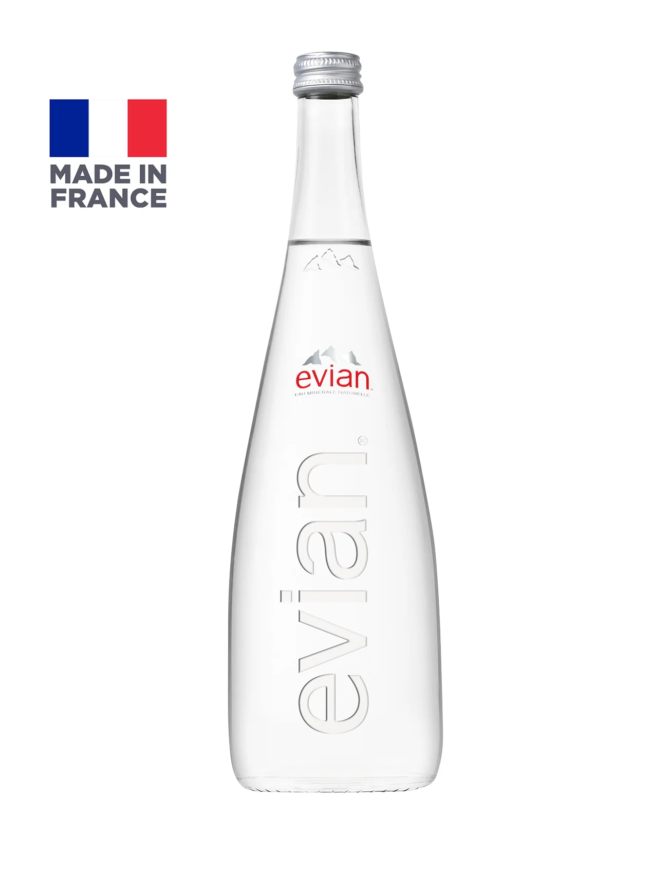 EVIAN NATURAL MINERAL WATER GLASS 750ML