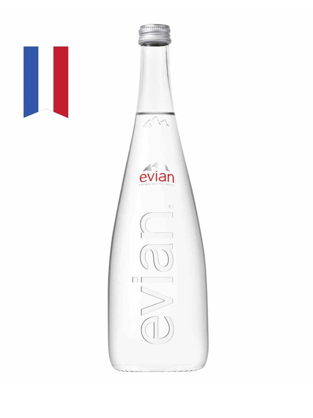 EVIAN NATURAL MINERAL WATER GLASS 750ML - Image 2