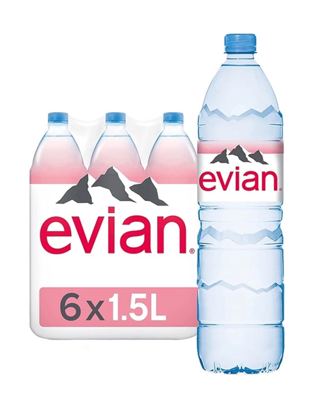 EVIAN NATURAL MINERAL WATER MP 6X1.5L - Image 2