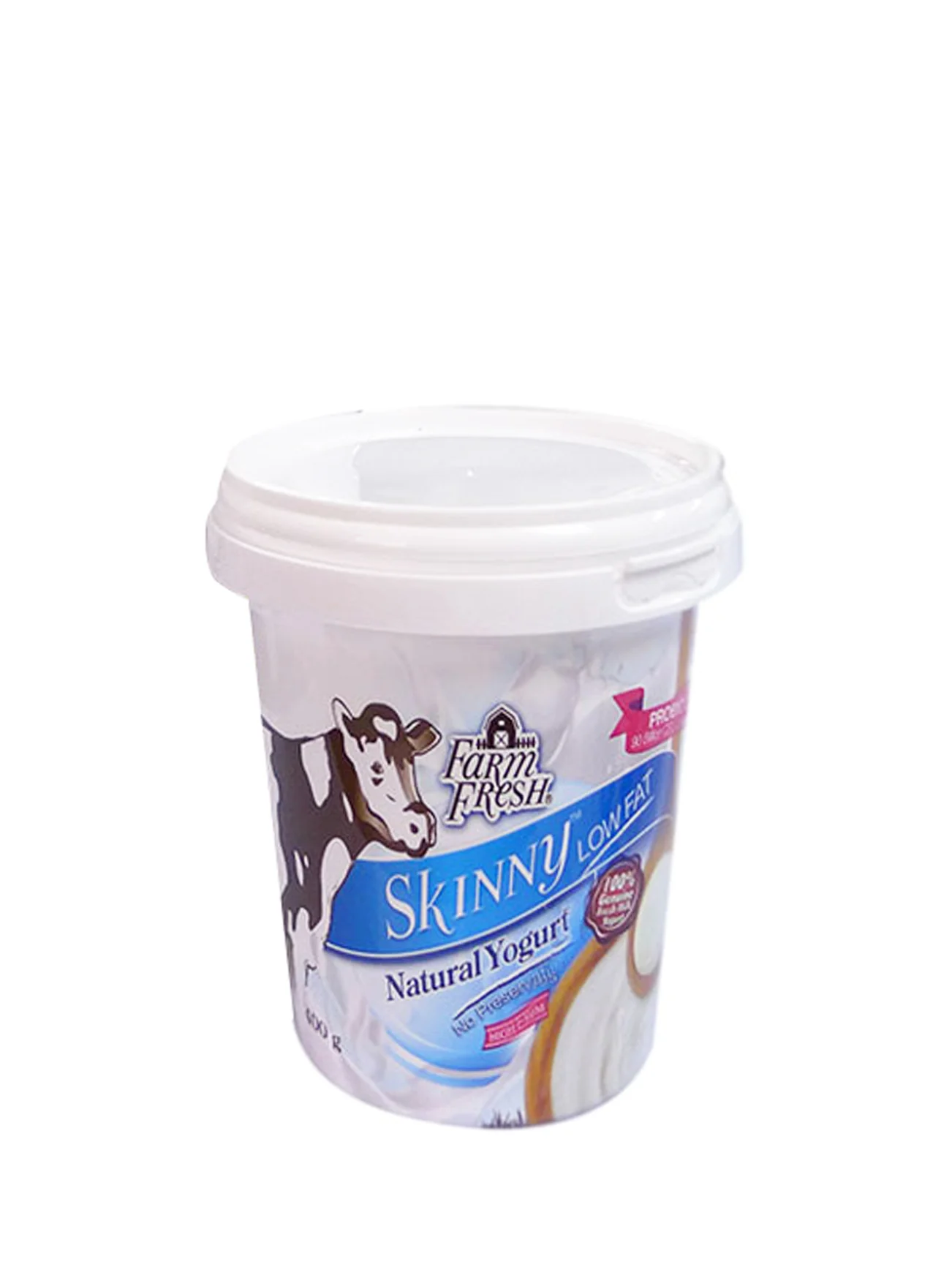 FARM FRESH SKINNY LOW FAT NAT YOGURT 400GM