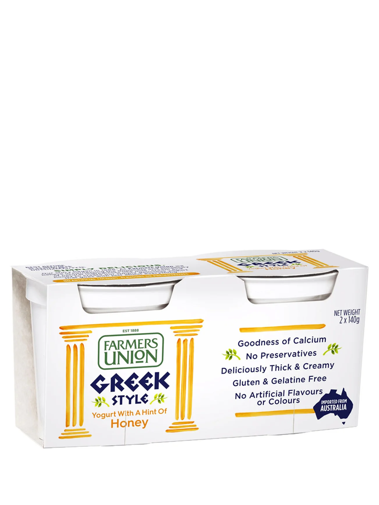 FARMERS UNION GREEK HONEY YOGURT 140G*2
