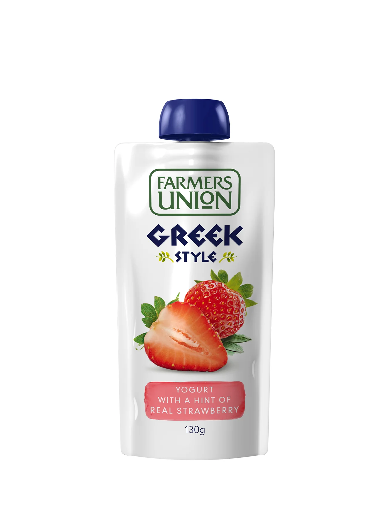FARMERS UNION GREEK POUCH STRAWBERRY 130G