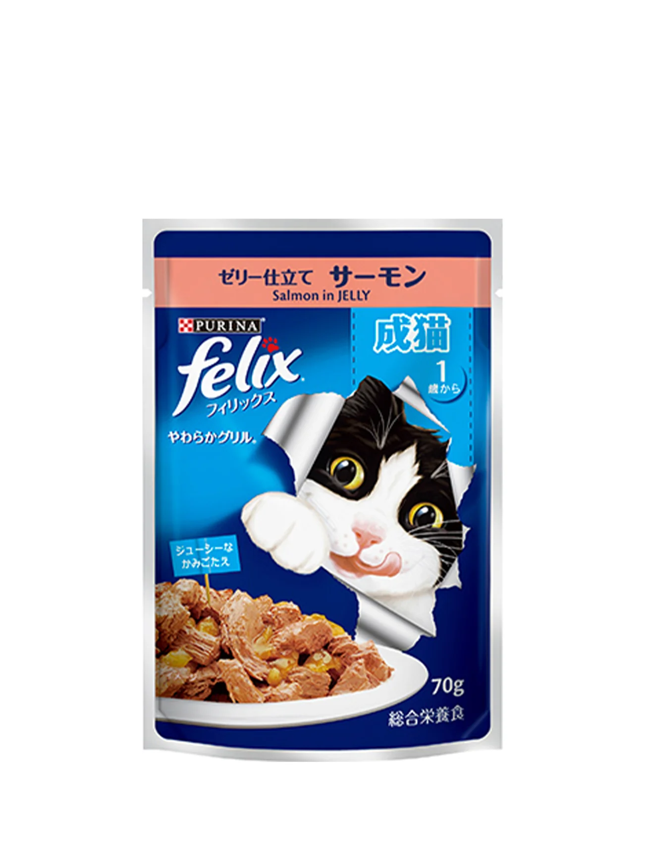 FELIX ADULT SALMON POUCH 70G