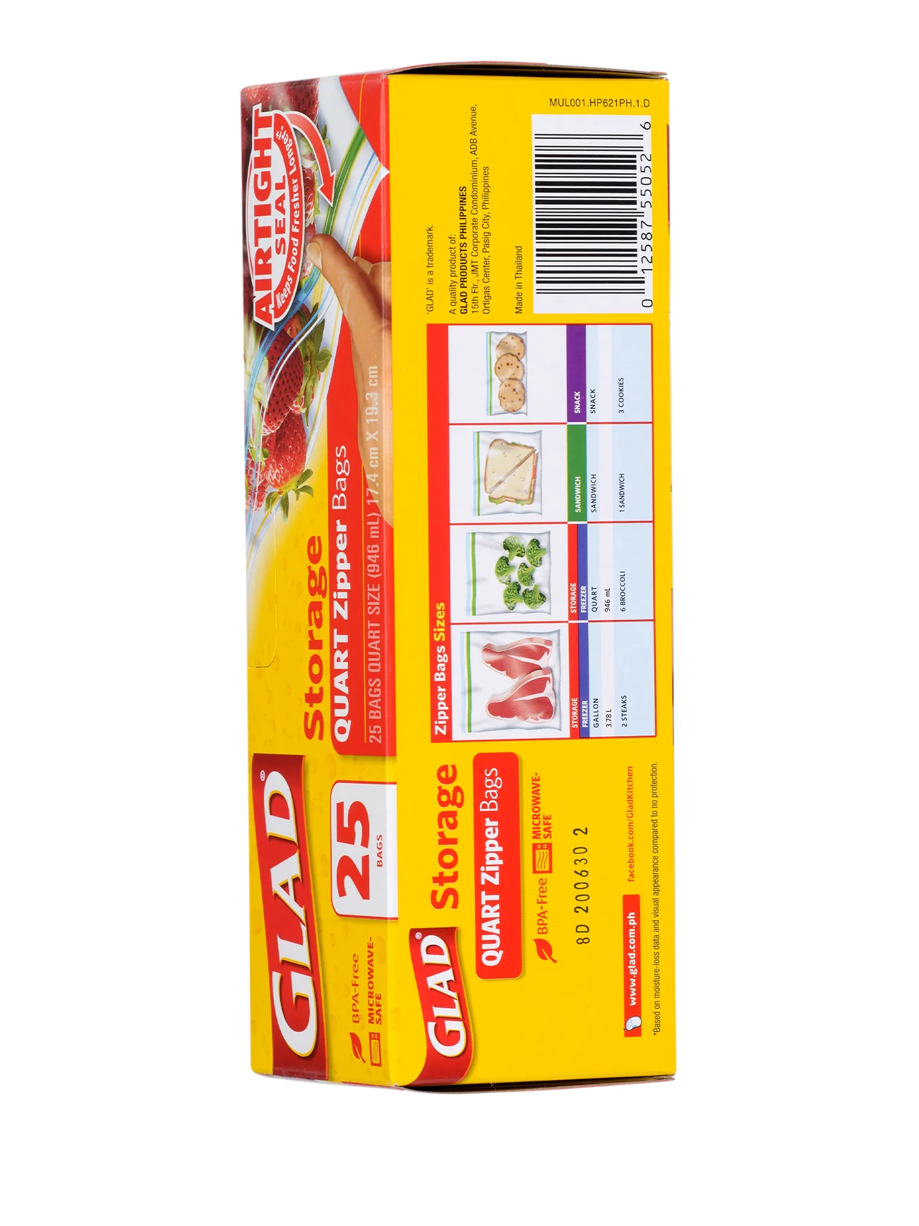 GLAD ZIPPER STORAGE BAG-QUART 25S - Image 2