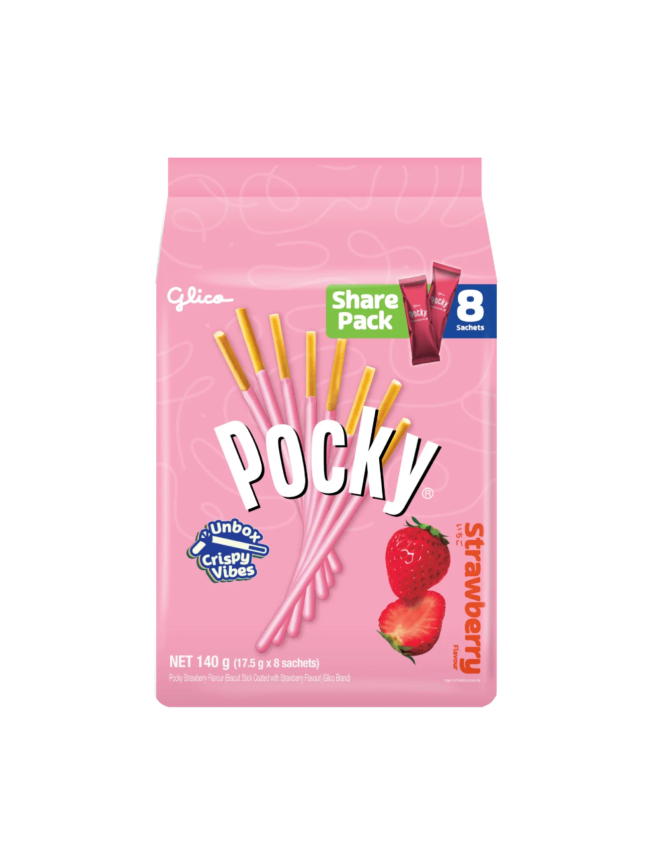 GLICO POCKY FAMILY PACK STRAWBERRY 168GM