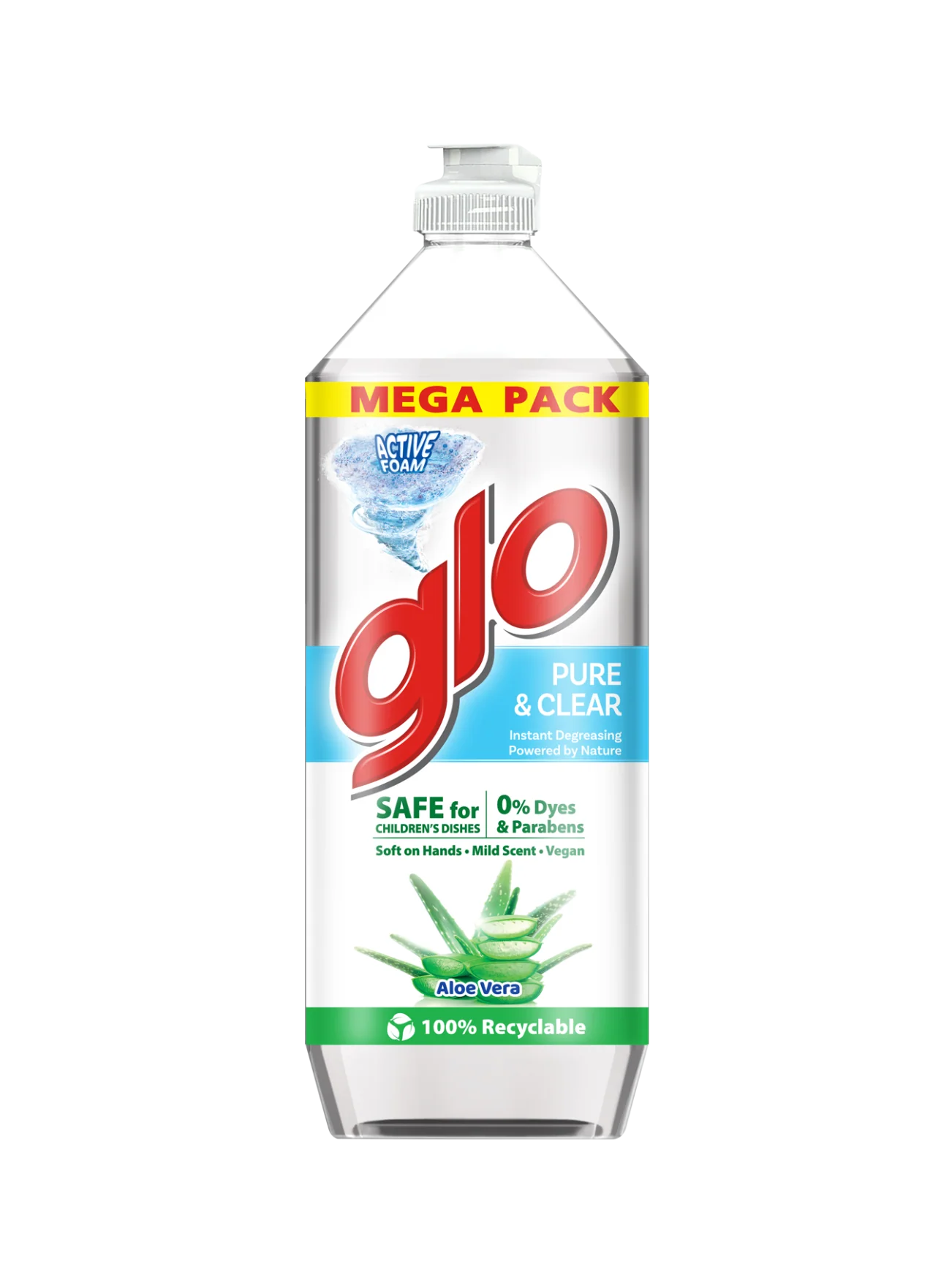 GLO DISHWASHING LIQUID PURE & CLEAR ALOEVERA 1.2L
