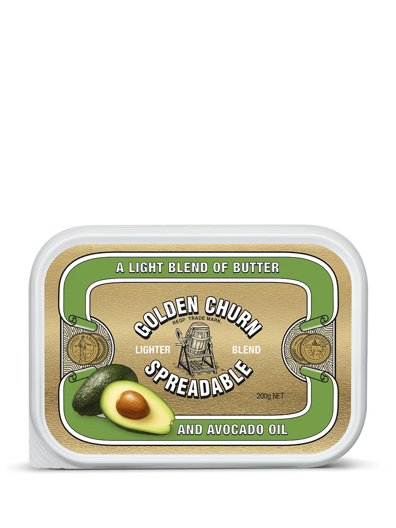 GOLDEN CHURN AVOCADO TUB BUTTER 200G