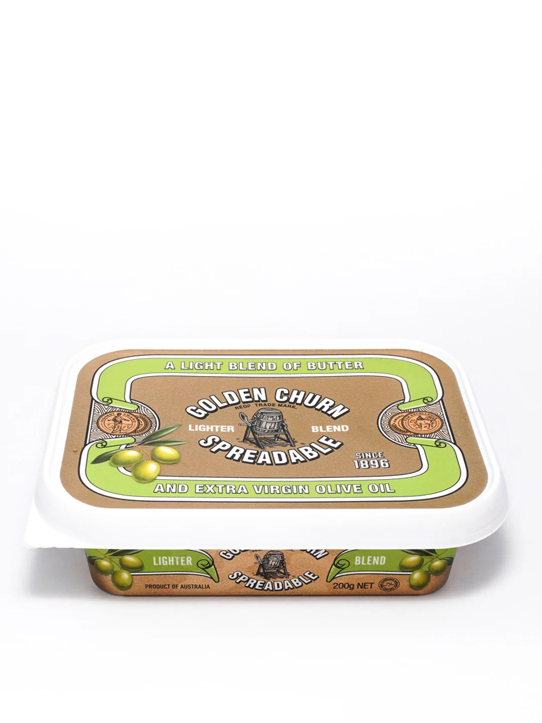 GOLDEN CHURN OLIVE TUB BUTTER 200G