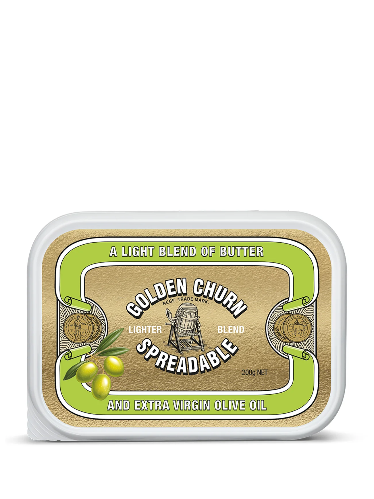 GOLDEN CHURN OLIVE TUB BUTTER 200G - Image 2
