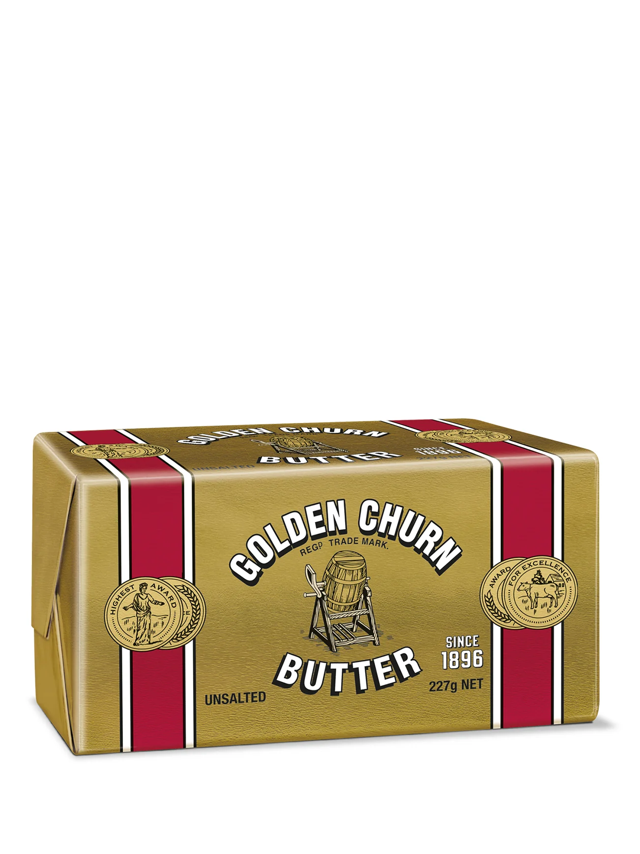 GOLDEN CHURN UNSALTED FOILED BUTTER 227G