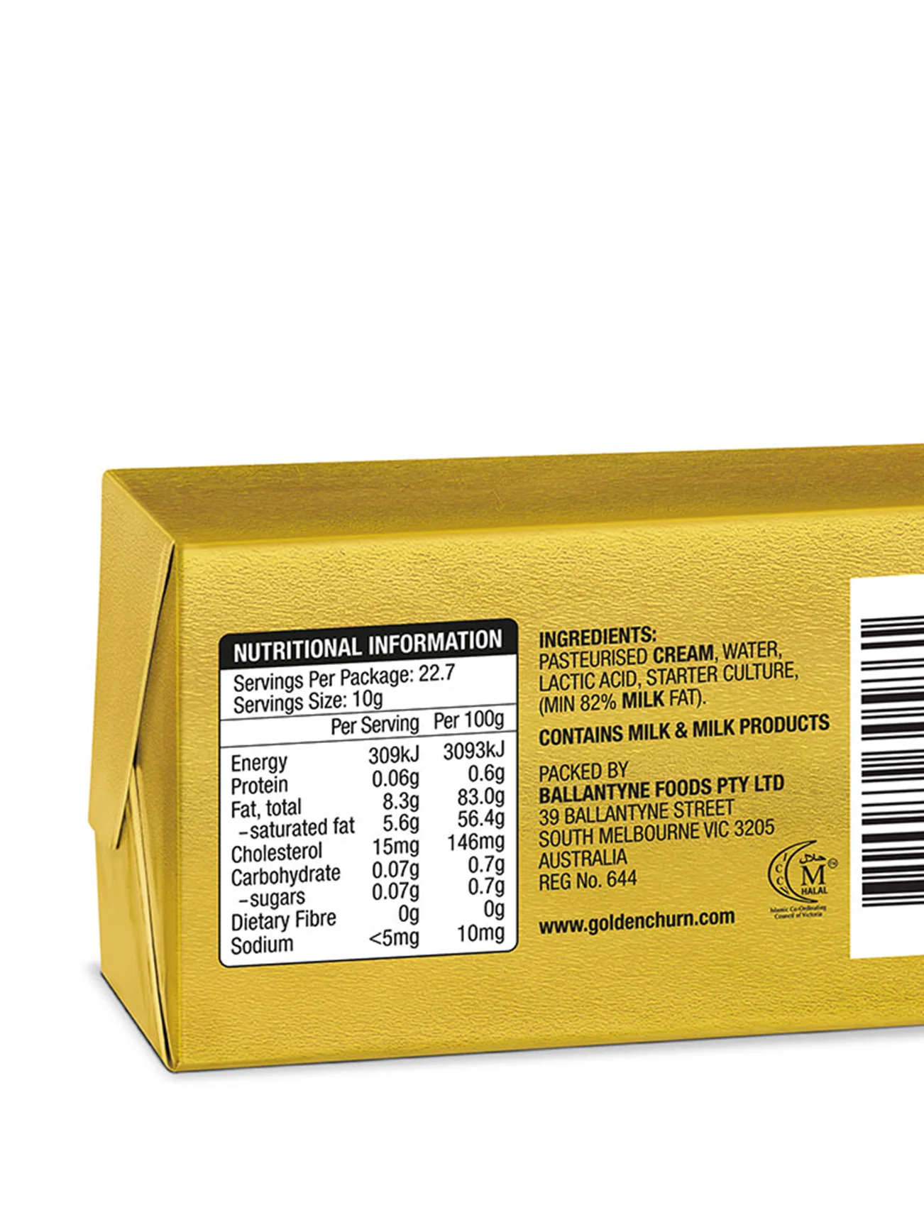 GOLDEN CHURN UNSALTED FOILED BUTTER 227G - Image 2