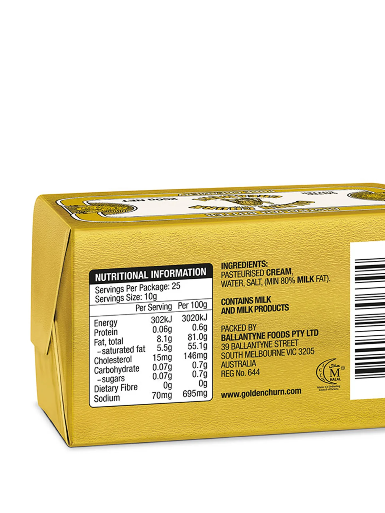 GOLDEN CHURN WRAPPED BUTER SALTED 250G - Image 2