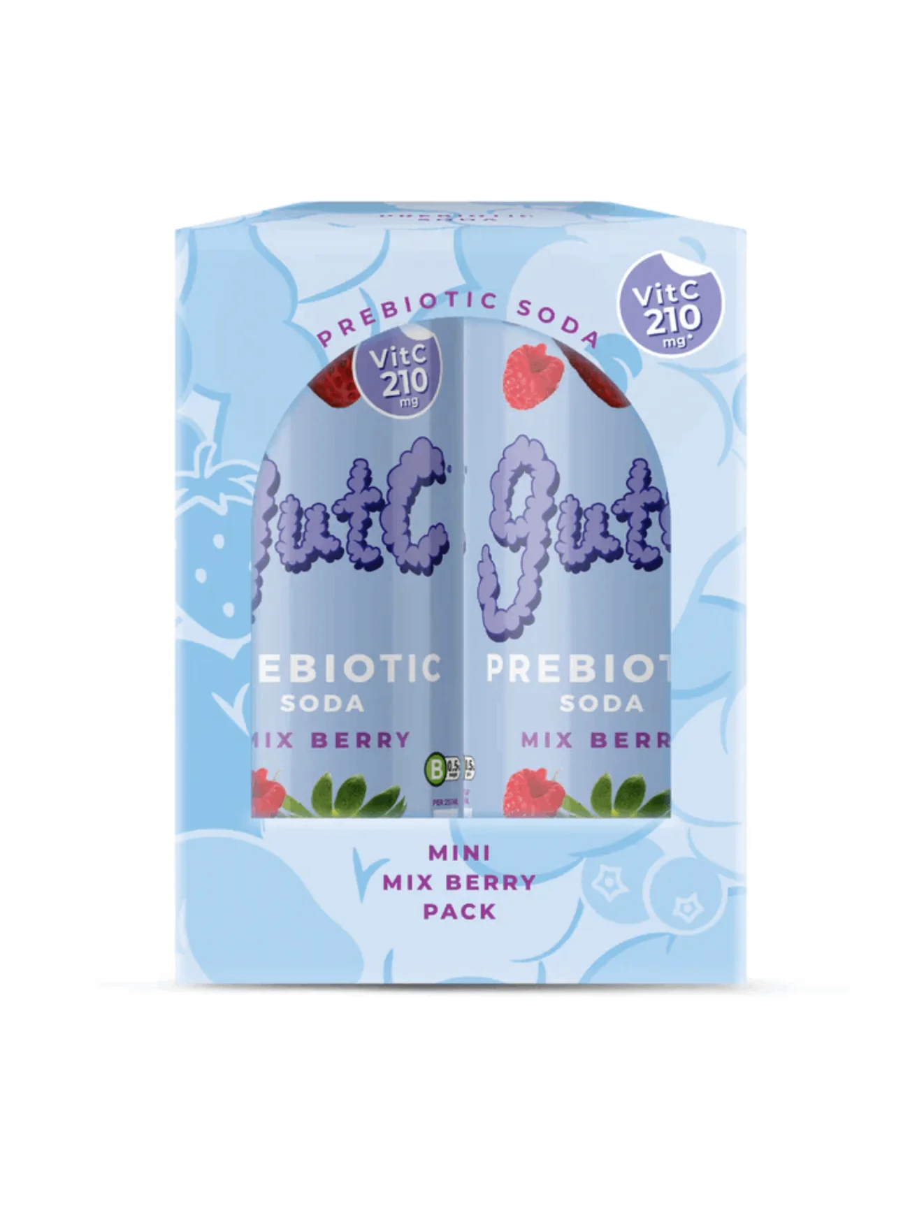 GUTC PREBIOTIC SODA MIX BERRY 4X250ML