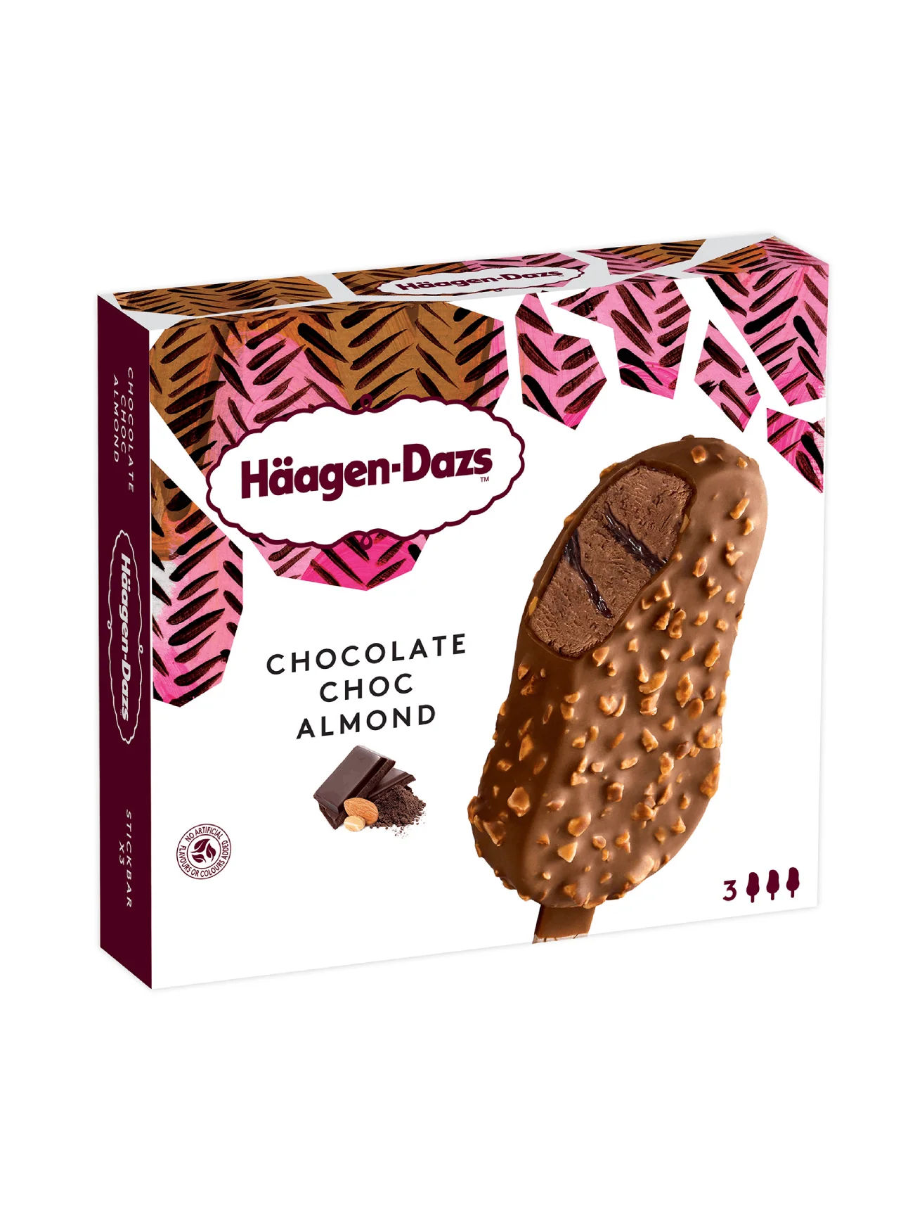 HAAGEN-DAZS CHOCOLATE CHOC ALMOND 3X80ML