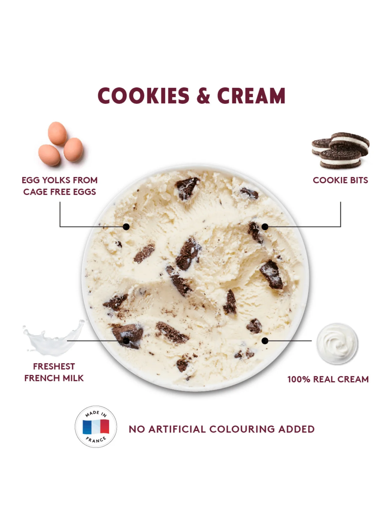 HAAGEN-DAZS COOKIES&CREAM 473ML - Image 3