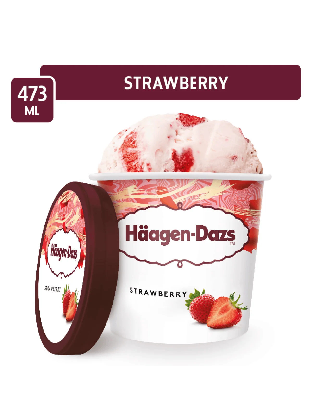 HAAGEN-DAZS STRAWBERRY 473ML - Image 2