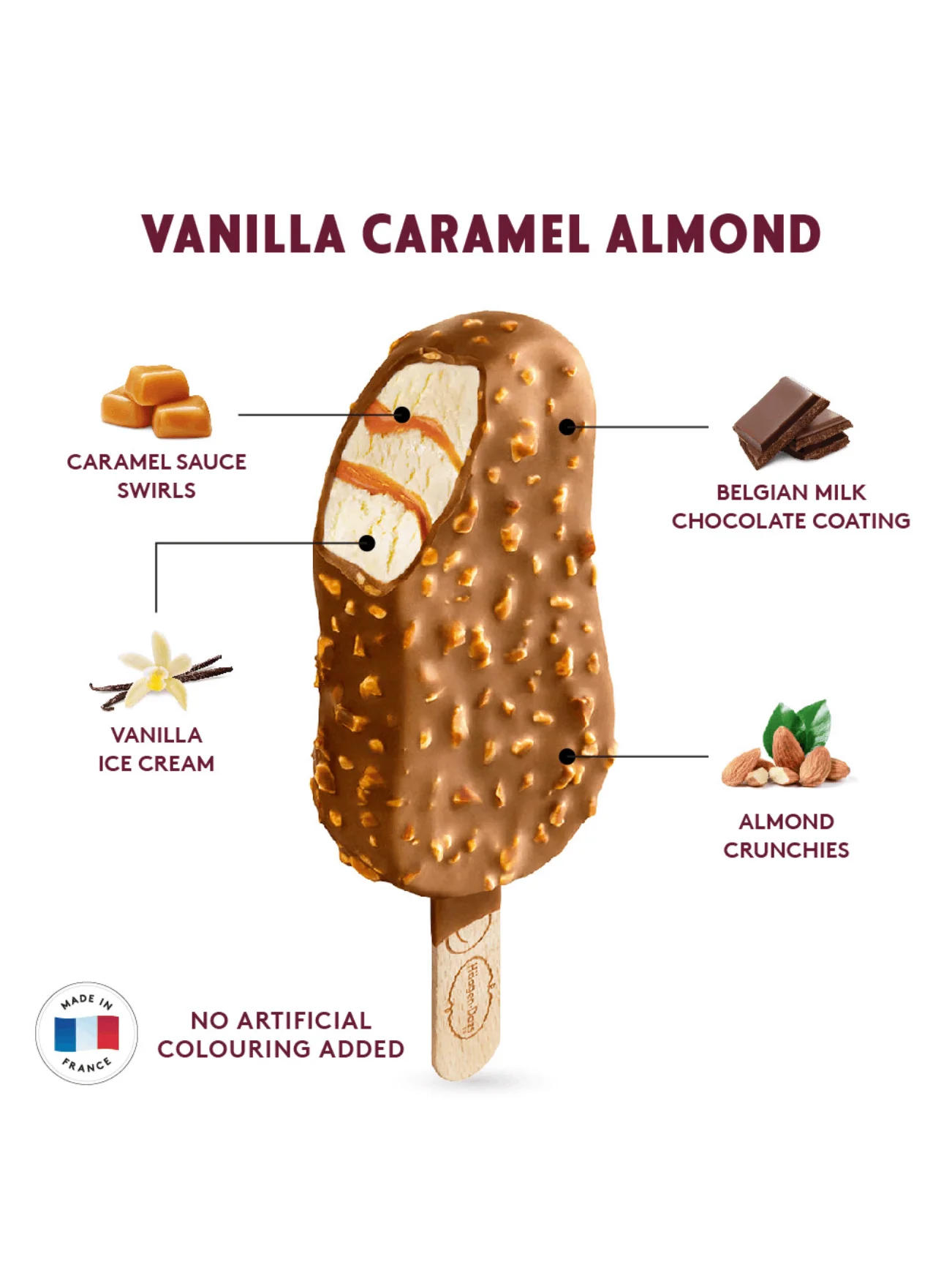 HAAGEN-DAZS VANILLA CARAMEL ALMOND 80ML - Image 3