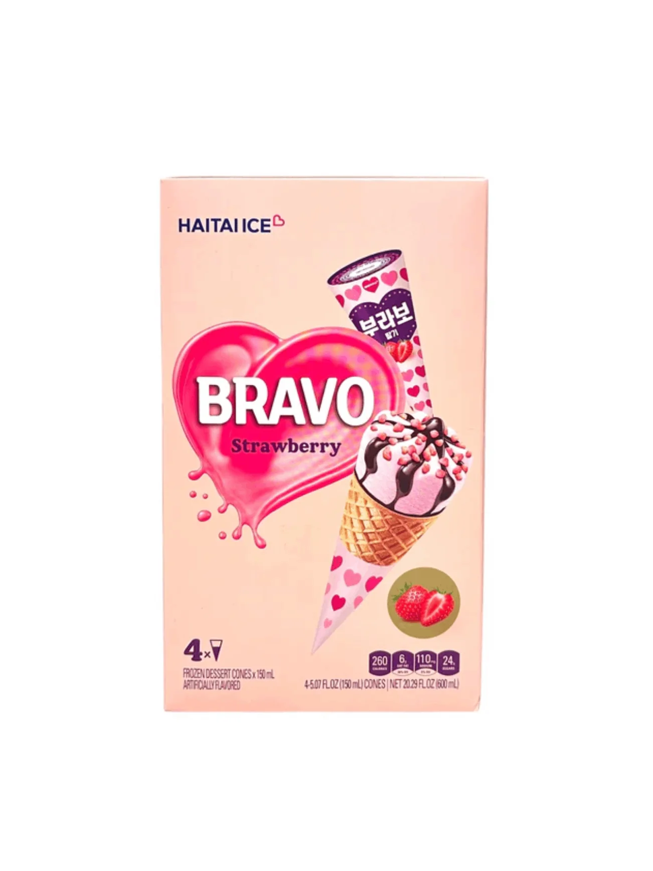 HAITAI ICE BRAVO STRAWBERRY 4X150ML