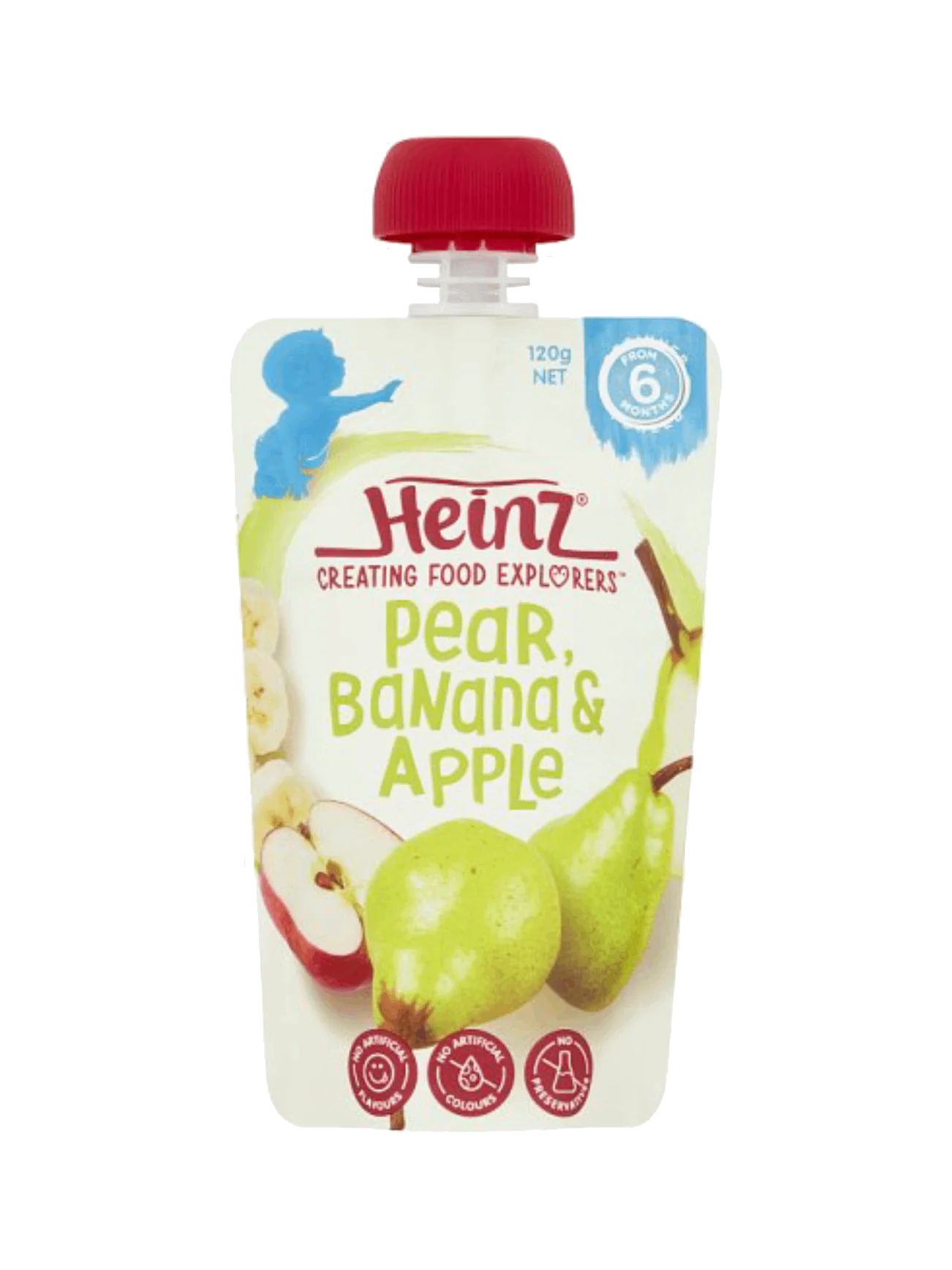 HEINZ SIMPLY PEAR, BANANA & APPLE 120G