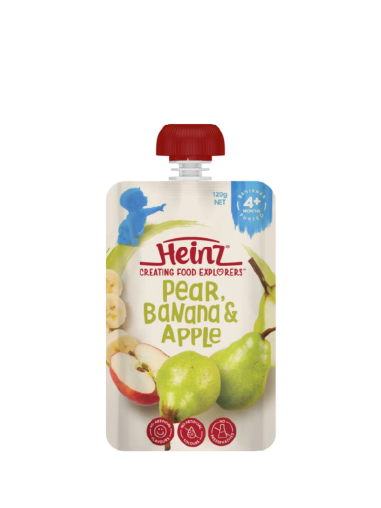HEINZ SIMPLY PEAR, BANANA & APPLE 120G - Image 2