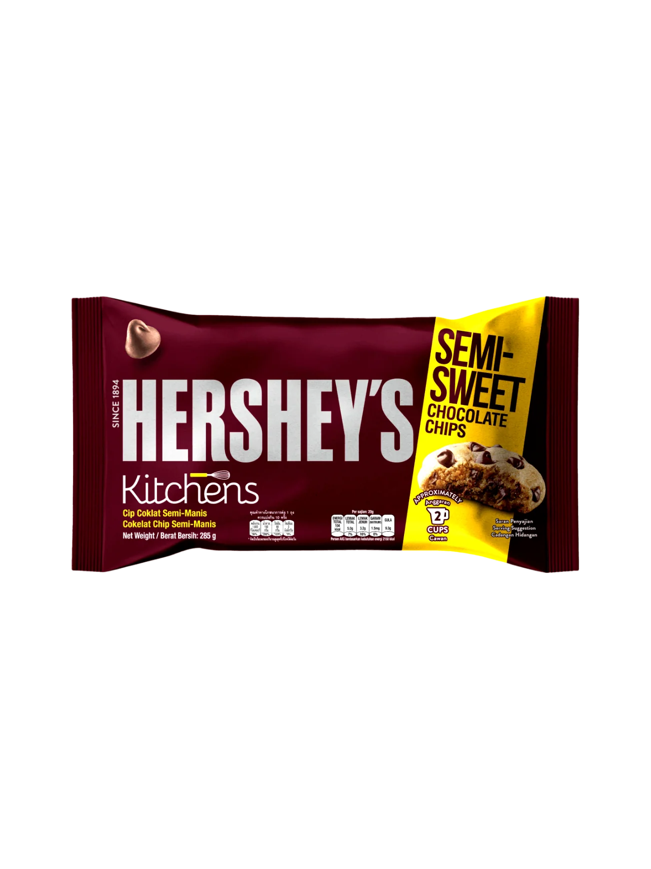 HERSHEY'S BAKING CHIPS SEMI SWEET 285G - Image 2