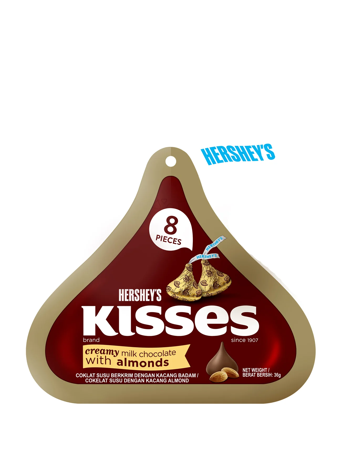 HERSHEY'S ICONIC KISSES ALMOND 36G - Image 2