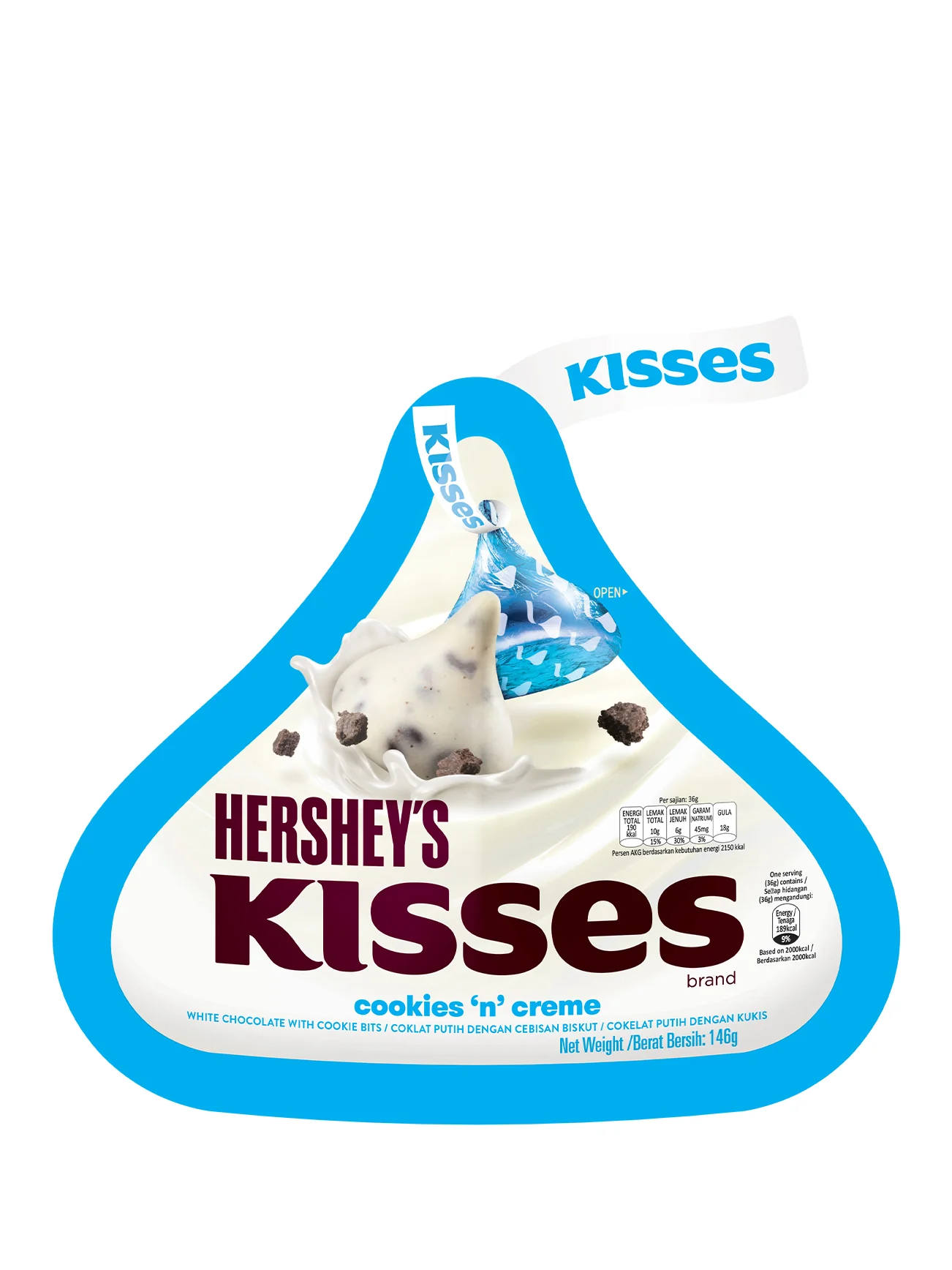 HERSHEY'S KISSES COOKIES'N'CREME 146G