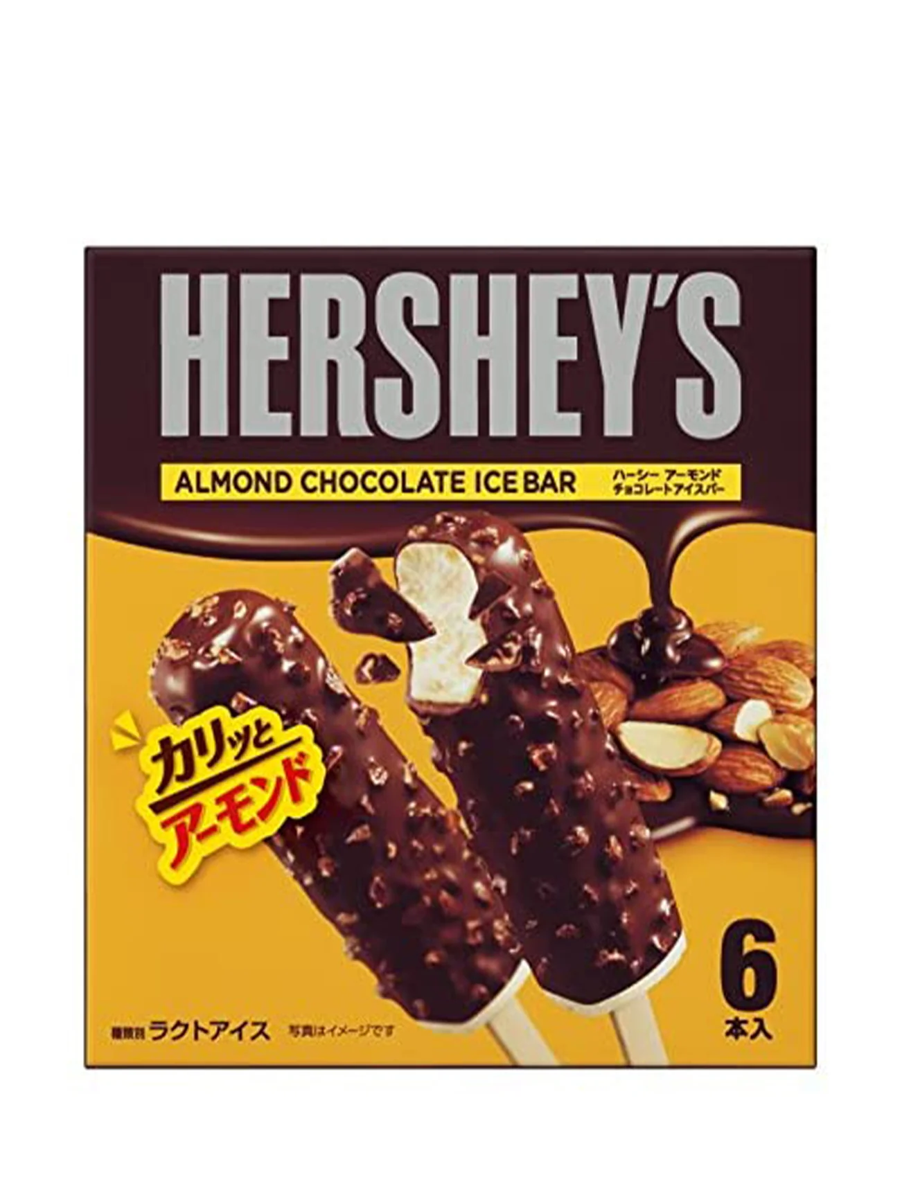 HERSHEY'S ALMOND CHOCOLATE ICE BAR 6X52ML