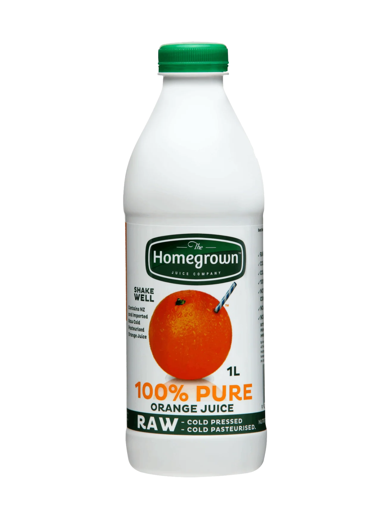 HOMEGROWN COLD PRESSED 100% ORANGE JUICE 1L