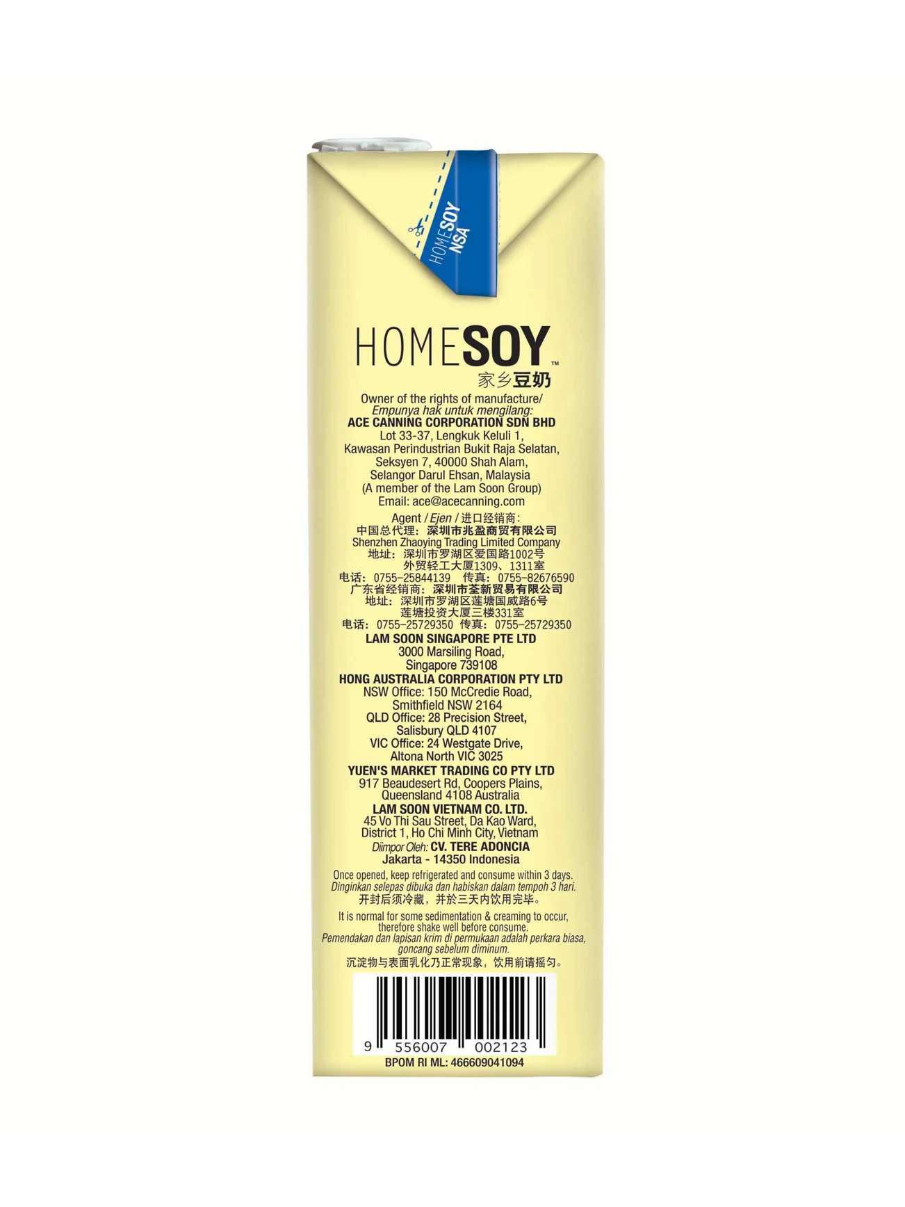 HOMESOY NO SUGAR ADDED 1L - Image 5