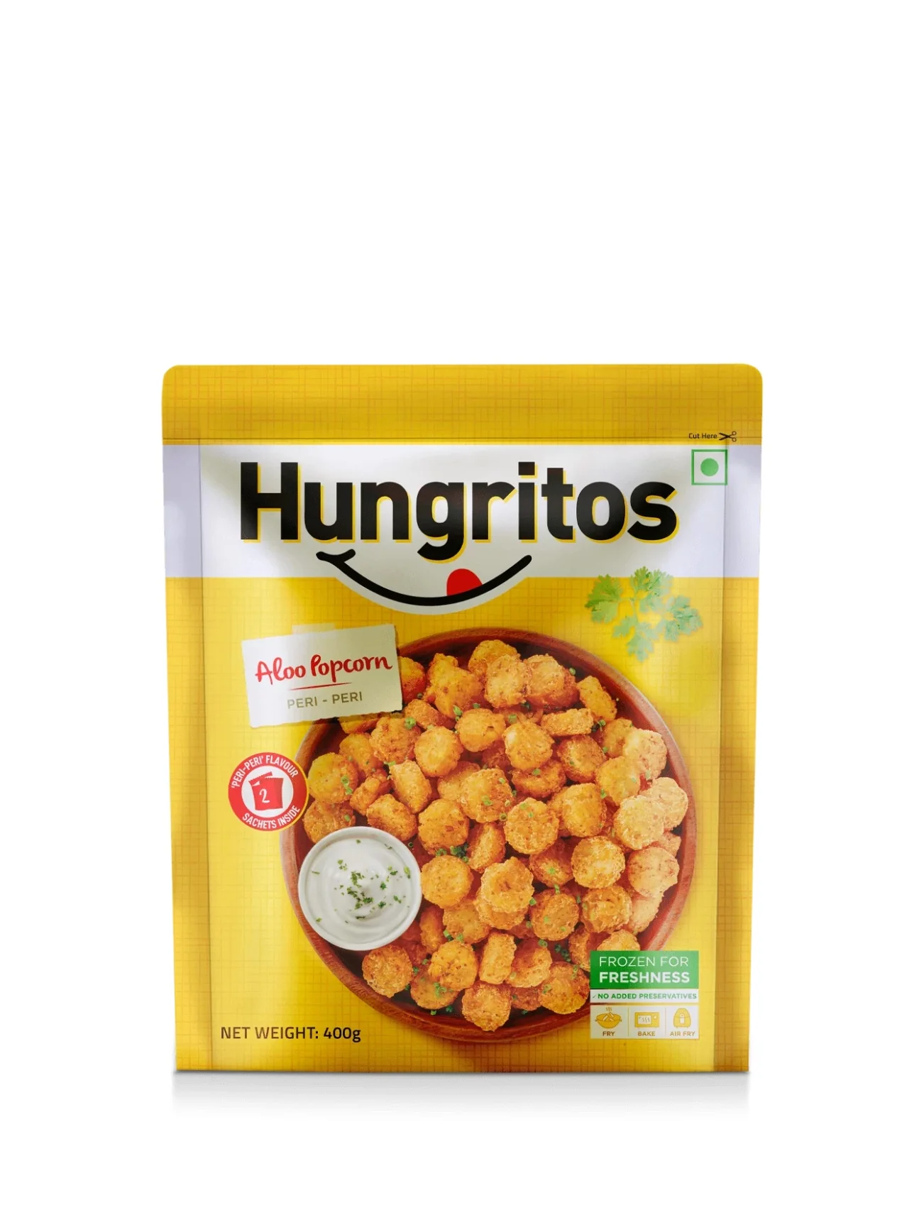 HUNGRITOS POTATO POPCORN PERI PERI 350G