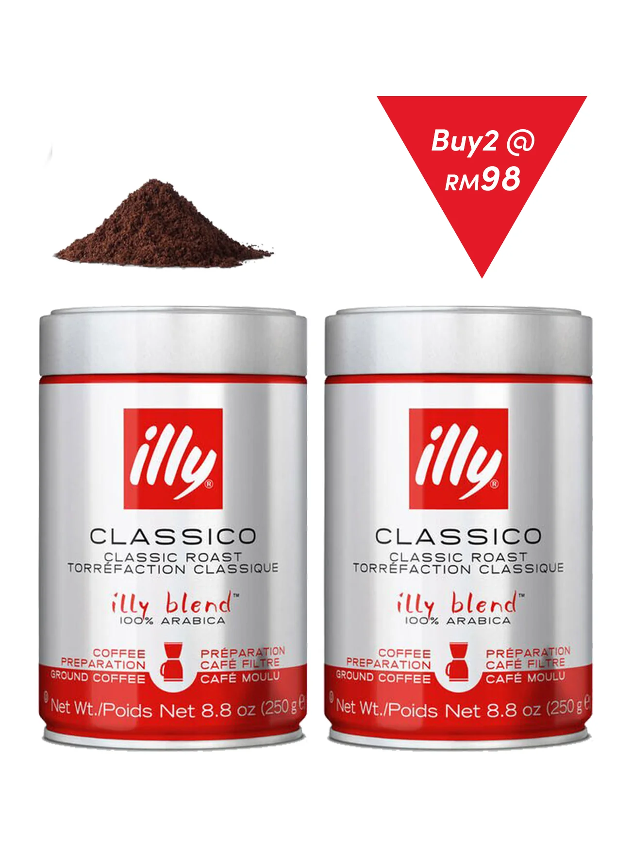 ILLY CLASSIC ROAST FILTER COFFEE 250G - Image 2