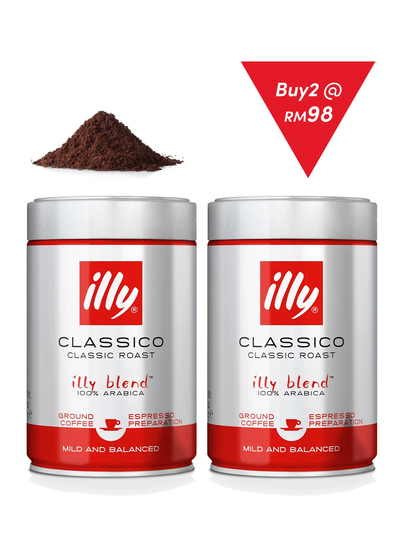 ILLY CLASSIC ROAST GROUND 250G - Image 2