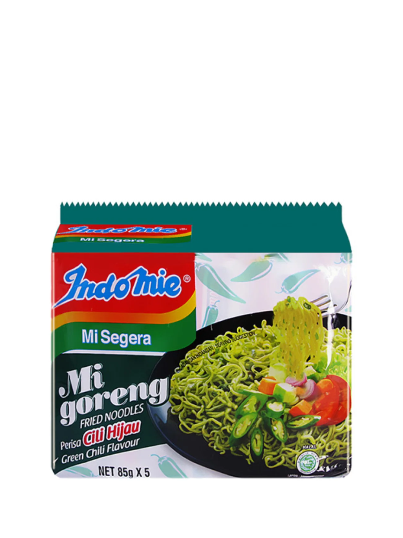 INDOMIE MI GORENG CILI HIJAU 5X80G