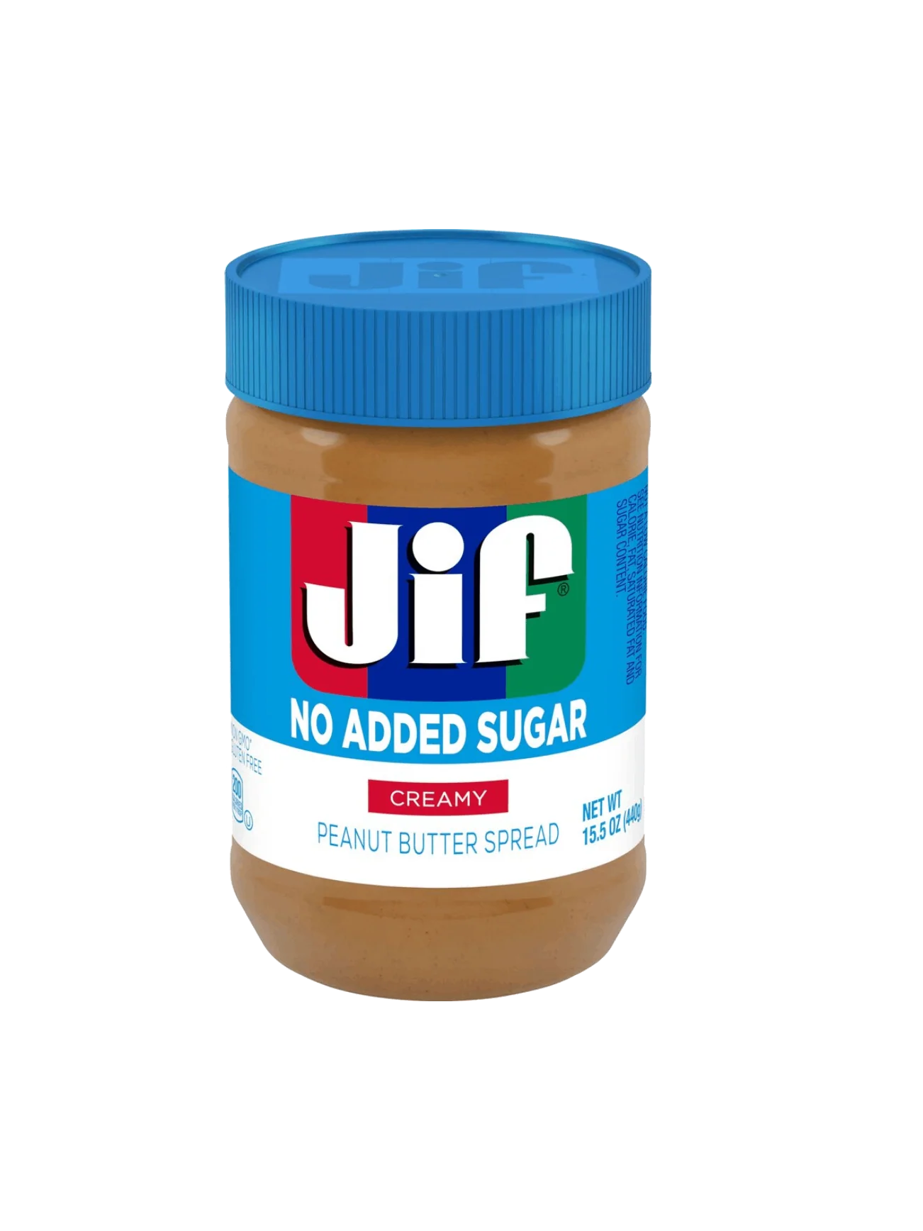 JIF PEANUT BUTTER CREAMY NO SUGAR ADDED 15.5OZ