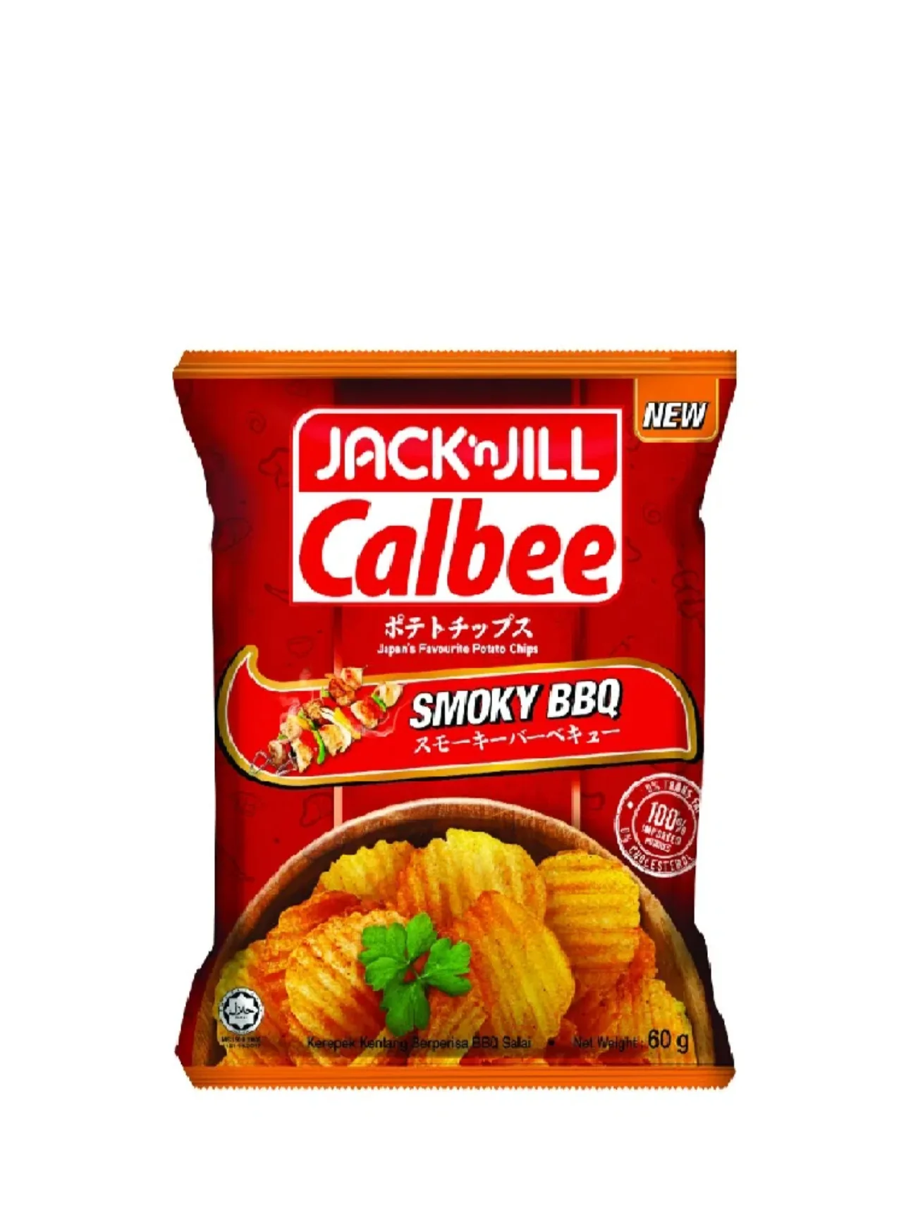 JNJ CALBEE POTATO CHIP SMOKY BBQ 60G
