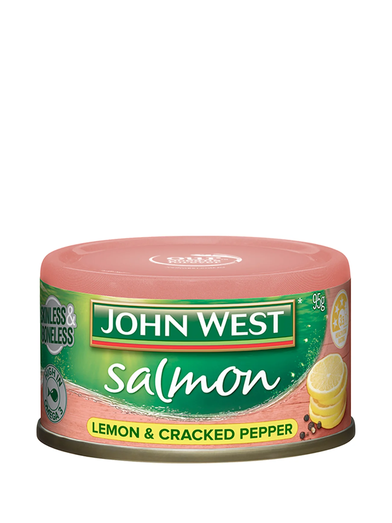 JOHN WEST SALMON TEMP LEMON & C.PEPPER 95G
