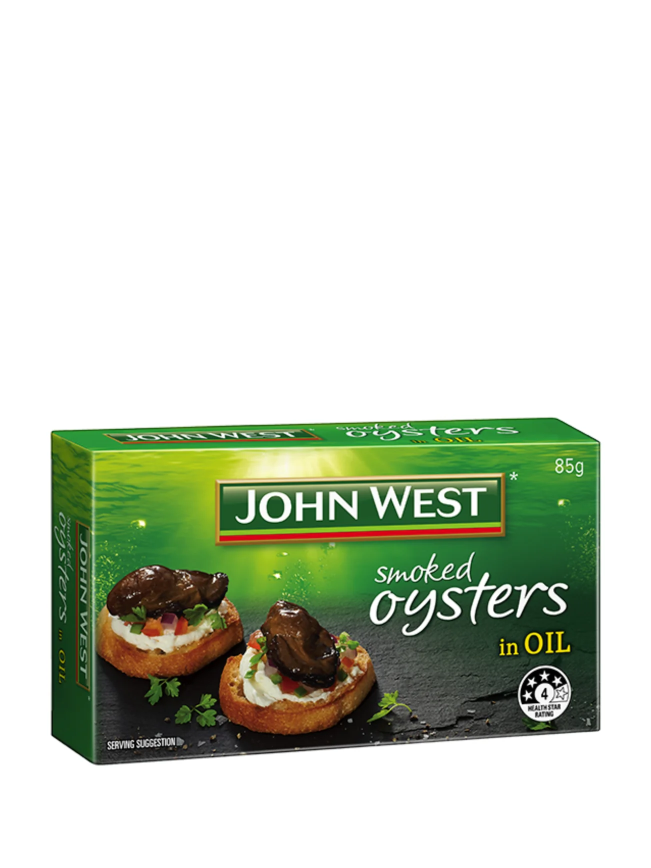JOHN WEST SMOKED OYSTERS IN OIL 85G