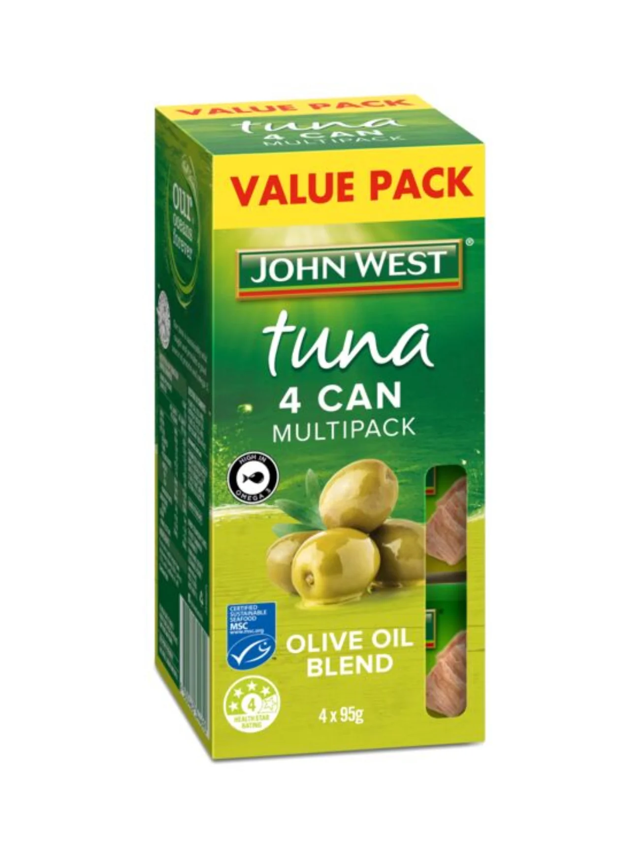 JOHN WEST TUNA IN OLIVE OIL BLEND MP 4X95G
