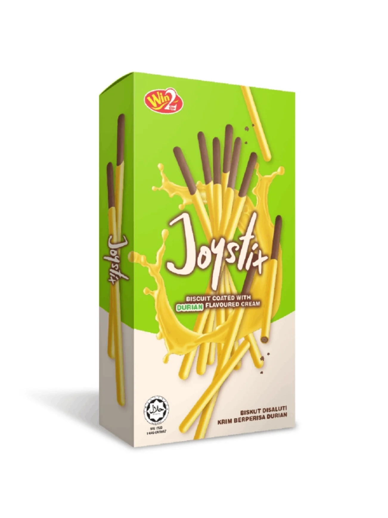 JOYSTIX BISCUIT COATED DURIAN FLAVOURED CREAM 40G