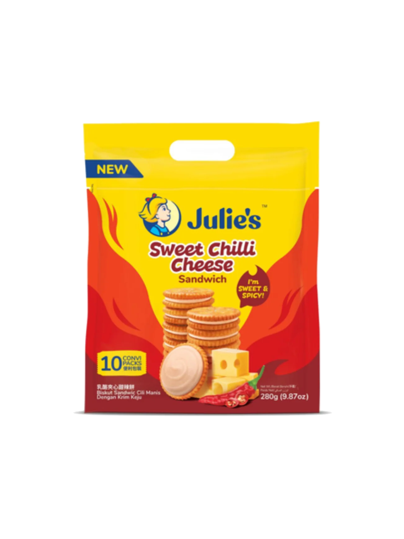JULIE'S SWEET CHILLI CHEESE SANDWICH 280G