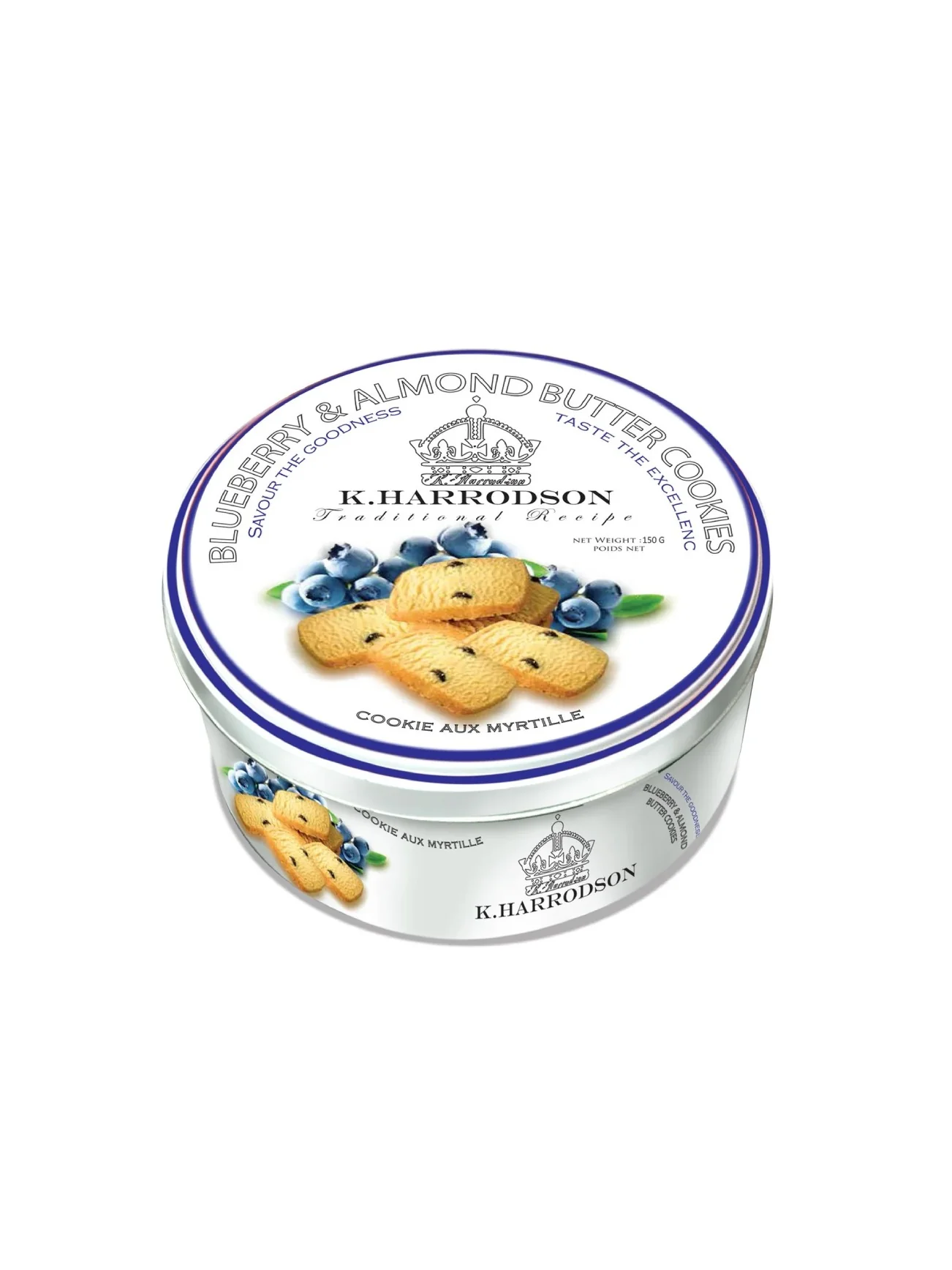 K.HARRODSON BUTTER COOKIES- BLUEBERRY 150G